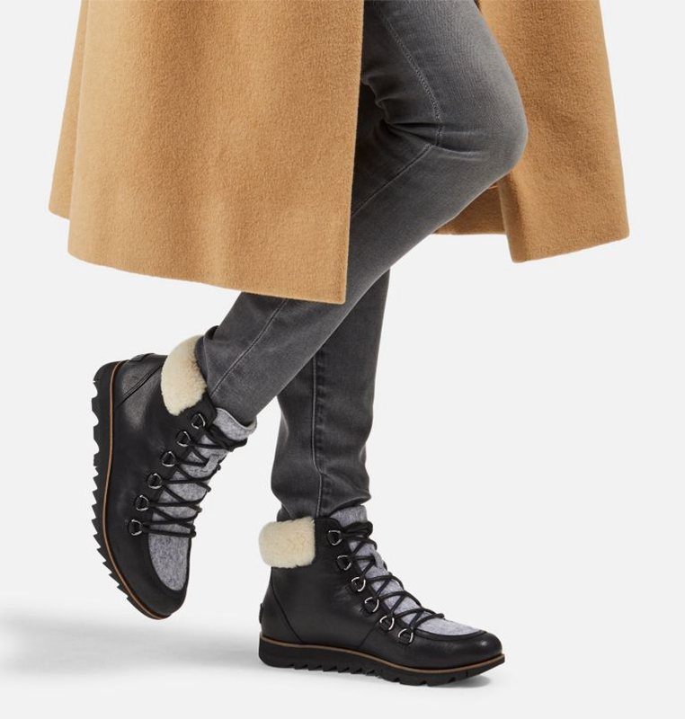 Sorel Dam Stövlar Svarta - Harlow™ Lace Cozy Låga - SCA-435781